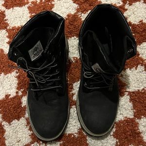 Black snake skin Timberland boots